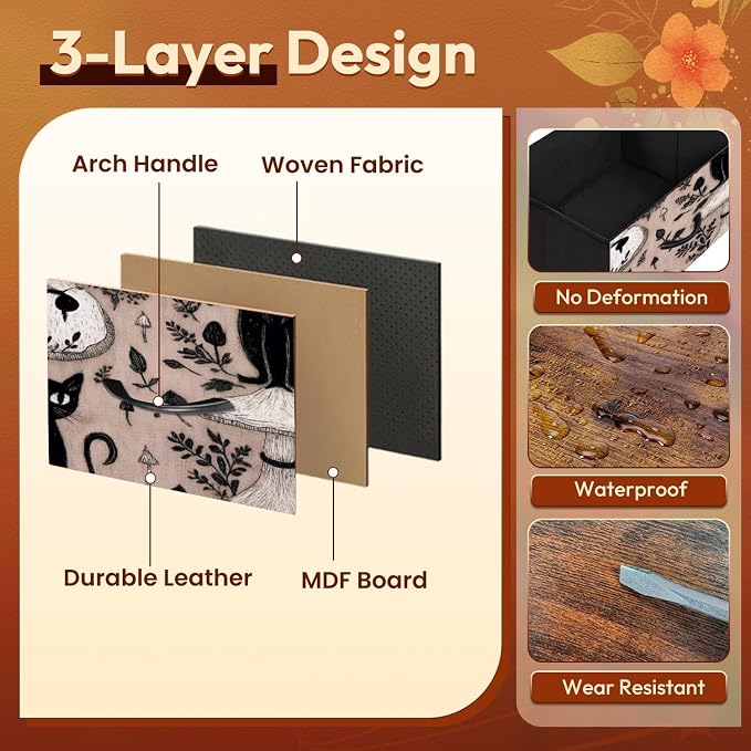 Dresser Seamless Gothic Featuring Graphic Mushrooms Black Cats - Image 6