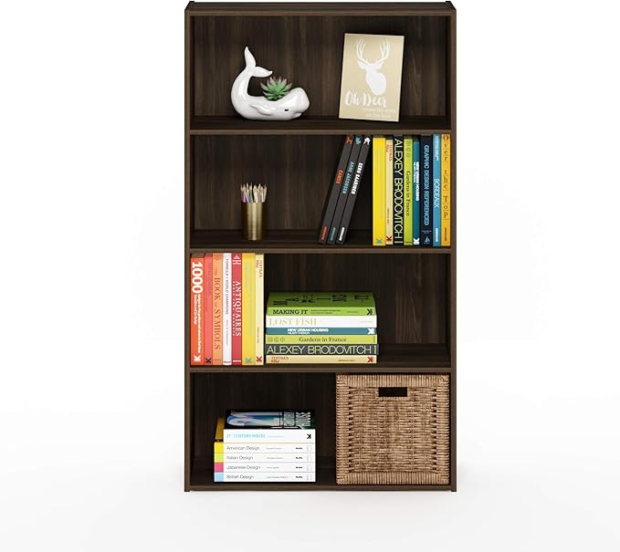 Furinno PASIR Book Shelf, 4-Tier Bookshelf, Bookcase - Image 5