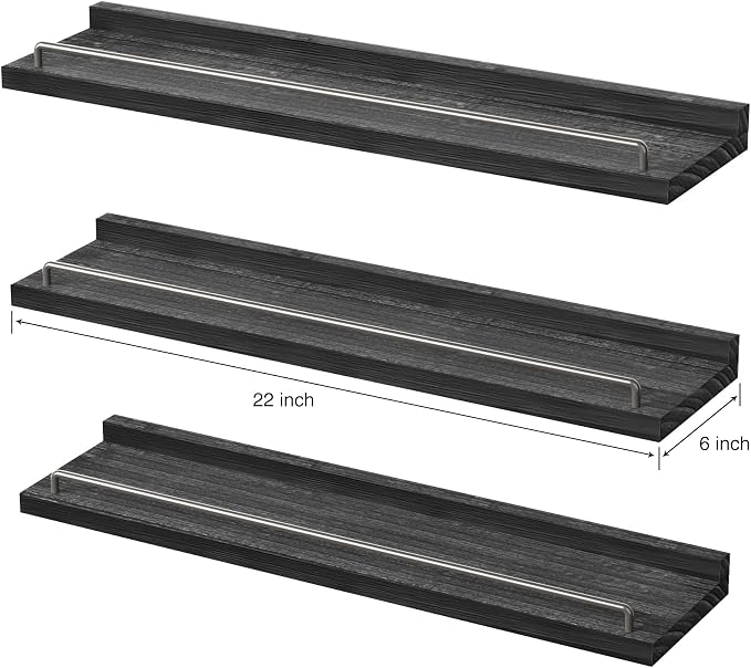RYOFOBETTO 22 inches Long Floating Shelves, Bathroom Decor Shelves Over Toilet - Image 3