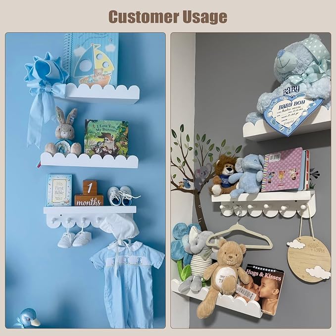 Wall Book Shelves for Bedroom Kids - Image 8