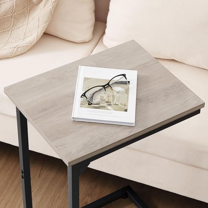 AMHANCIBLE C Shaped End Table, Slide Under Couch Table - Image 6