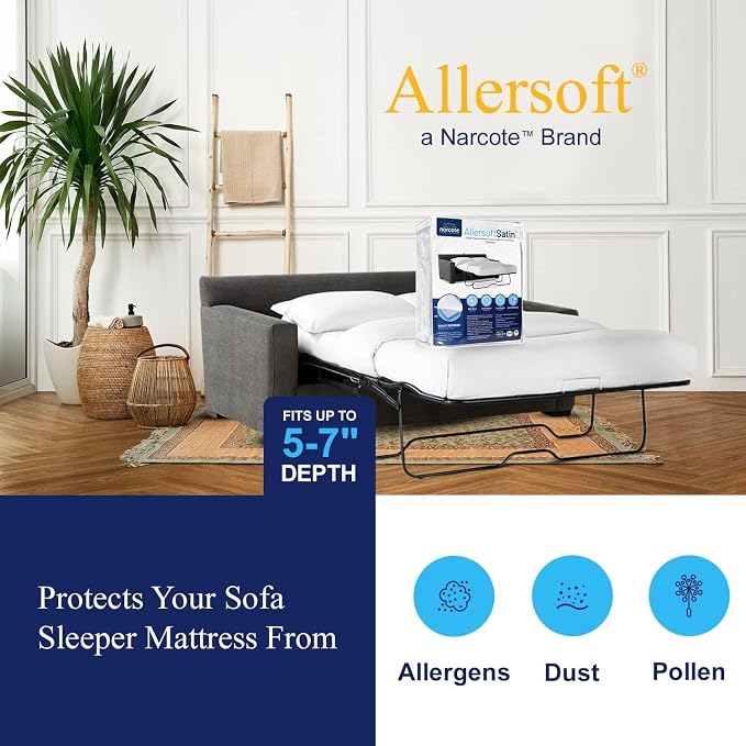 Allersoft| Queen Sleeper Sofa Mattress Cover - Image 4