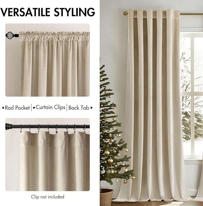 MIULEE Velvet Curtains 108 inches - Image 2