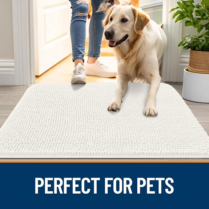 OLANLY Dog Door Mat for Muddy Paws 30x17, Absorbs Moisture and Dirt, Absorbent - Image 6