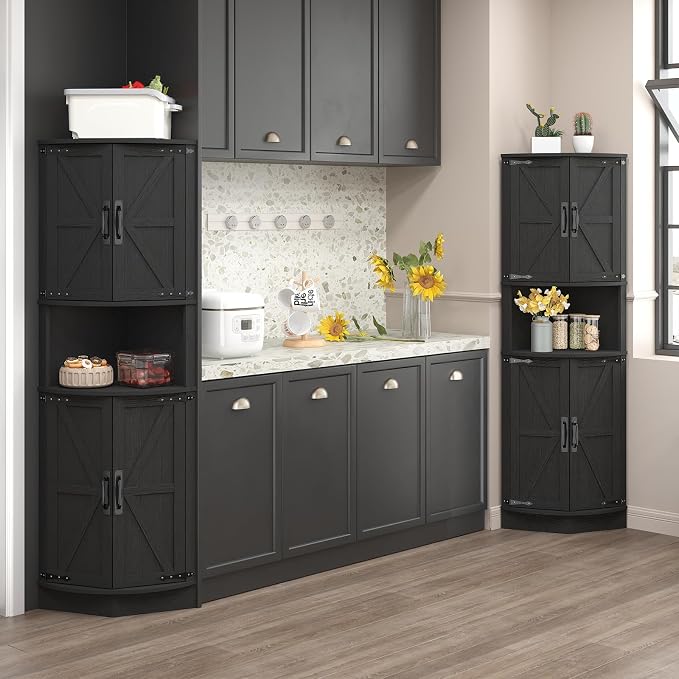 Vabches 64.8" Tall Farmhouse Corner Cabinet - Image 7