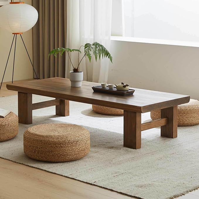 Japanese Style Solid Wood Coffee Table by Unknown