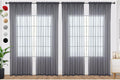 SpaceDresser Grey Sheer Curtains 4 Panels Rod Pocket Semi-Sheer Curtain 54 by SpaceDresser