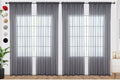 SpaceDresser Grey Sheer Curtains 4 Panels Rod Pocket Semi-Sheer Curtain 90 by SpaceDresser