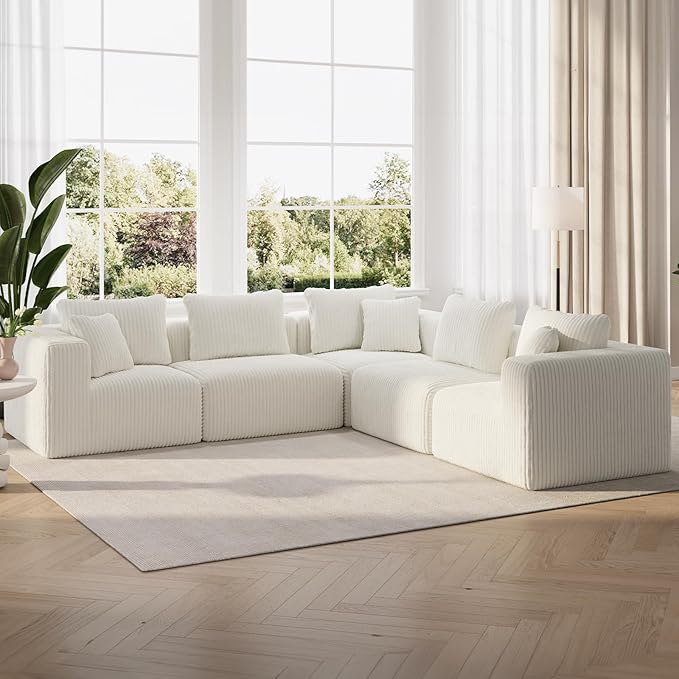 Novilla 106" Modular Sectional Sofa, Modern Cloud Sectional Couch by Novilla