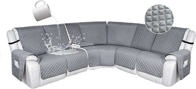 HDCAXKJ 100% Waterproof Reclining Sectional Couch Covers L Shape Recliner Sofa by HDCAXKJ