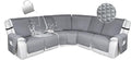 HDCAXKJ 100% Waterproof Reclining Sectional Couch Covers L Shape Recliner Sofa by HDCAXKJ