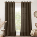 LAMIT Dark Brown Linen Curtains by LAMIT