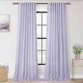 Lavender Back Tab Linen Curtains 102 Inches Length by Jolilight