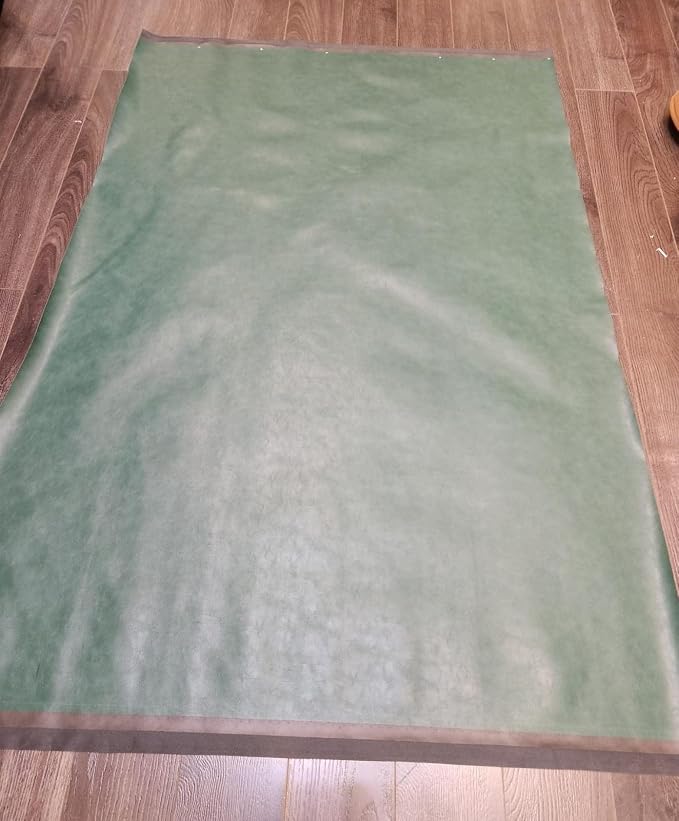 NAT Leathers | Hunter Green Soft Faux Vegan Leather PU | 5 Yards Cut by The - Image 6