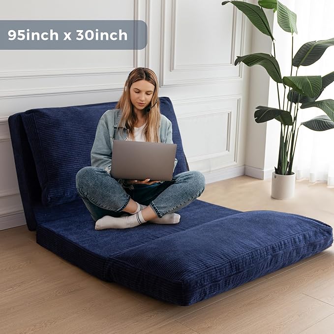 MAXYOYO Folding Sofa Bed, Floor Sofa Convertible Sleeper Chair - Image 3