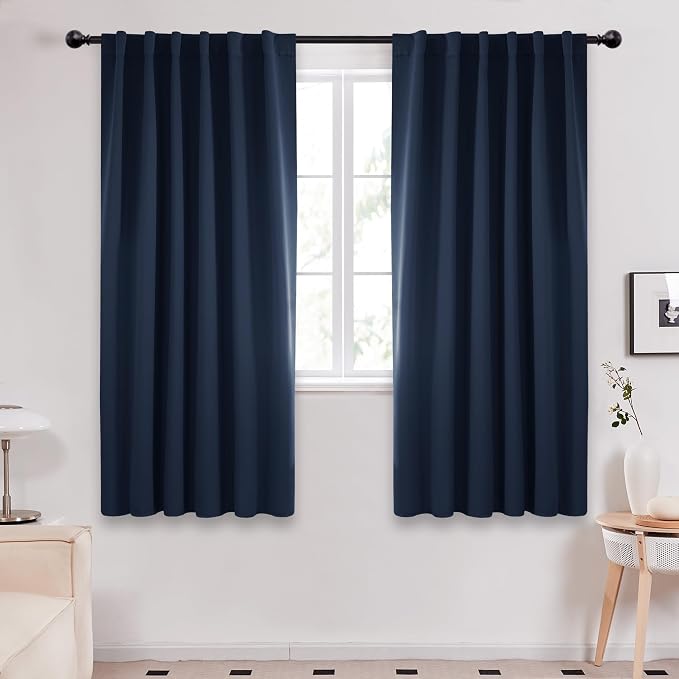Deconovo Blackout Curtains, Thermal Insulated, W52 x L72 2 Panels, Back Tab by Deconovo