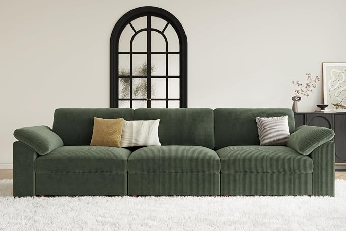 EASE MOOSE Sectional Modular Sofa, Comfty 3 Seat Cloud Couch, FSC Certified by EASEMOOSE