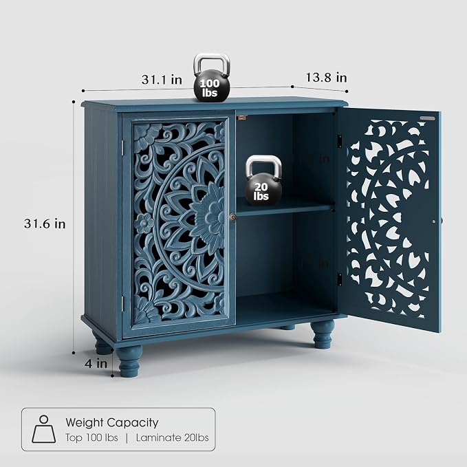 JOINICE Blue Accent Cabinet - Image 2