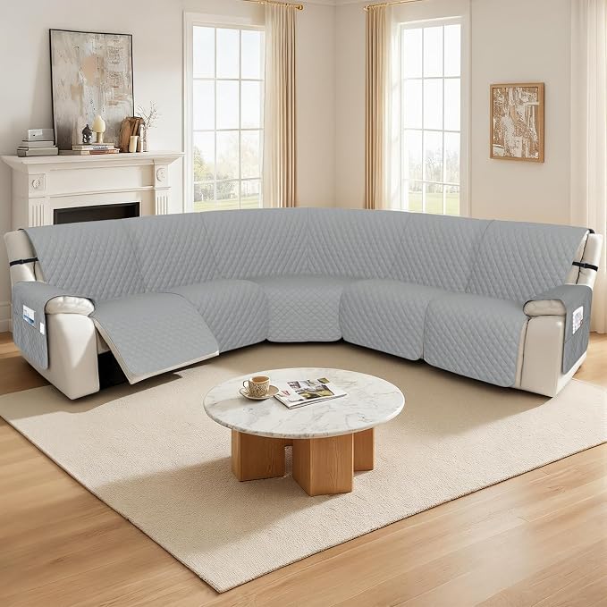 Arfntevss Recliner Sectional Couch Covers 1OO% Waterproof L Shape Sofa Cover - Image 7