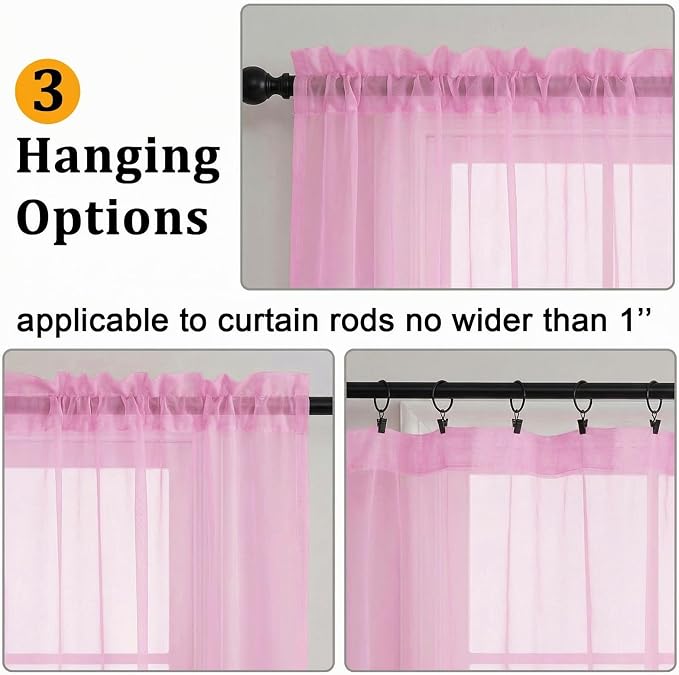 Gwine Sheer Curtains 96 Inches Long - Image 2