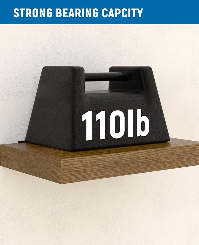 LEOPO 12-Pack 10 inch Floating Shelf Brackets, Hidden Shelf Bracket - Image 5