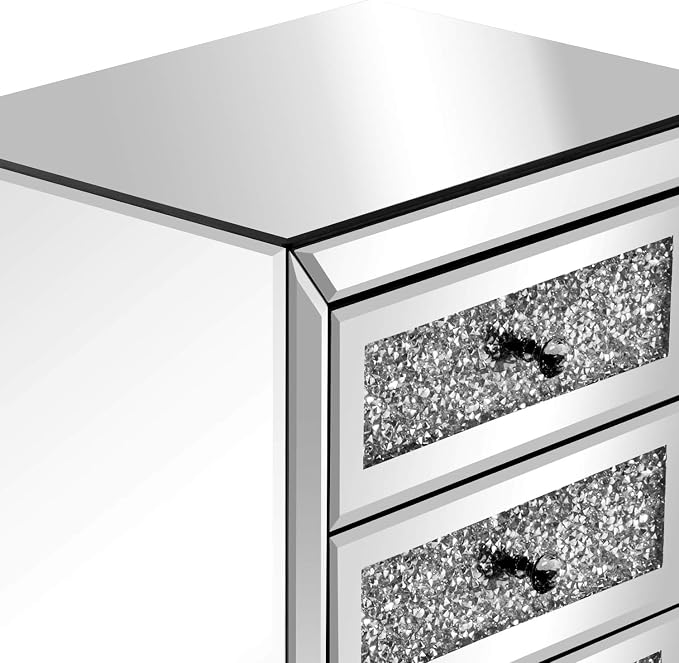 VINGLI Mirrored Nightstand - Image 8