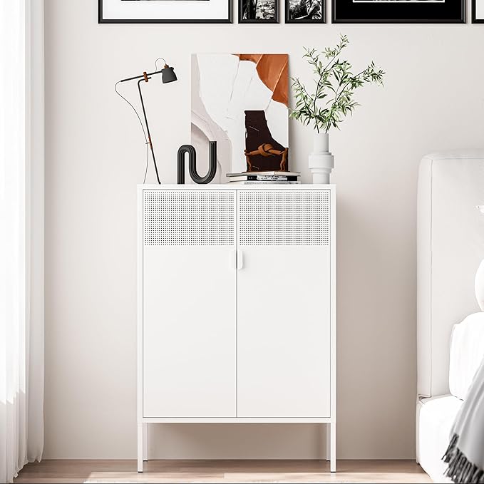 Washsemba 2 Mesh Door Metal Storage Cabinet by Washsemba