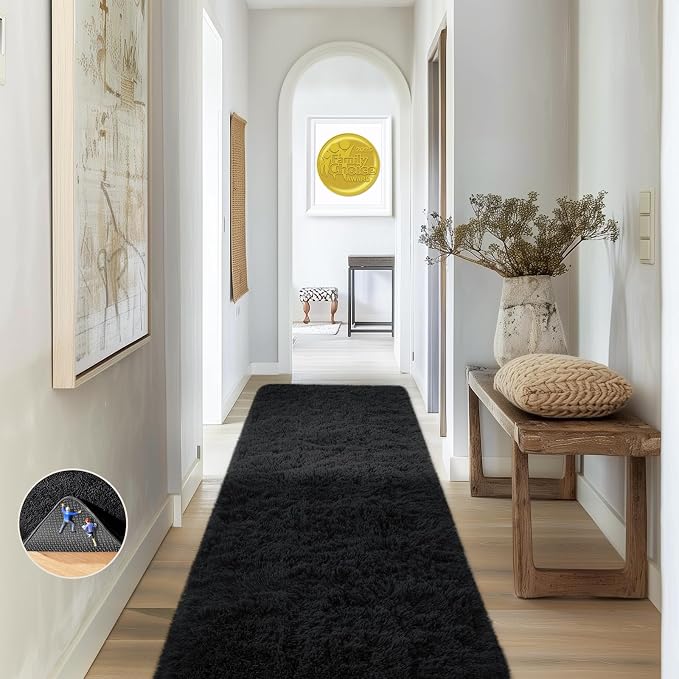 Ophanie Runner Rug for Hallway, 2x7 Washable Non-Slip Fluffy Soft Bedside Rugs by Ophanie