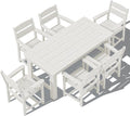 SERWALL Outdoor Dining Table Set, 67‘’ HDPE Patio Dining Set by SERWALL