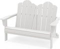 SERWALL Folding Adirondack Bench, HDPE All-Weather Adirondack Loveseat by SERWALL