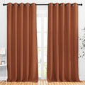 NICETOWN Burnt Orange Blackout Living Room Curtains 110 inches Long, Grommet by NICETOWN