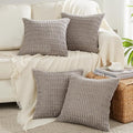 Fancy Homi 4 Packs Grey Decorative Throw Pillow Covers 16x16 Inch by Fancy+Homi