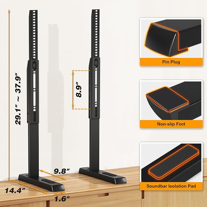 5Rcom Table Top TV Stand, Universal TV Stand - Image 5