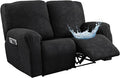 Gennia Recliner Loveseat Cover 4 Pieces, Waterproof Stretch Recliner Sofa by Genina