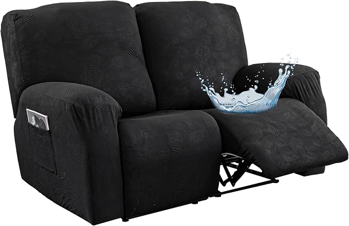 Gennia Recliner Loveseat Cover 4 Pieces, Waterproof Stretch Recliner Sofa by Genina