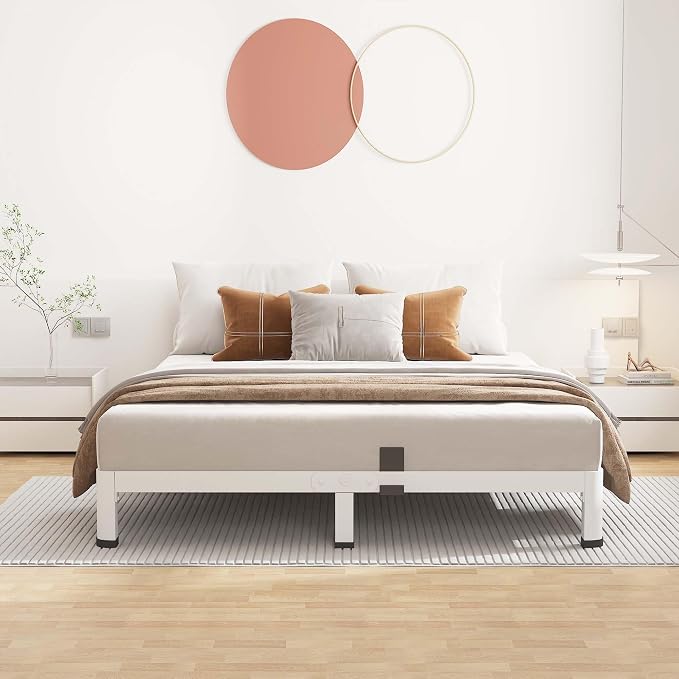 ROIL 4 Inch White King Bed Frame - Image 7