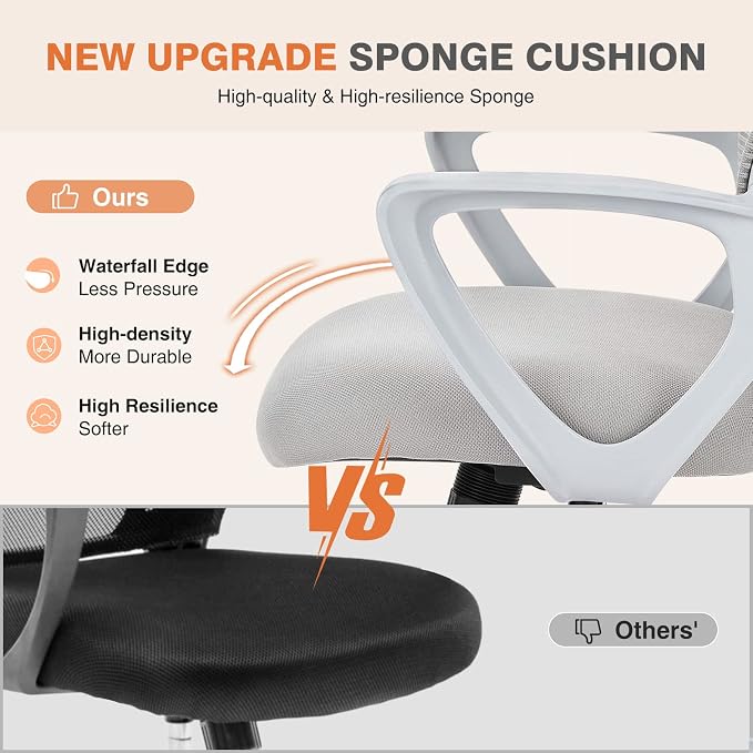 Sweetcrispy Ergonomic Mid-Back Mesh Home Office Desk Chair - Image 8