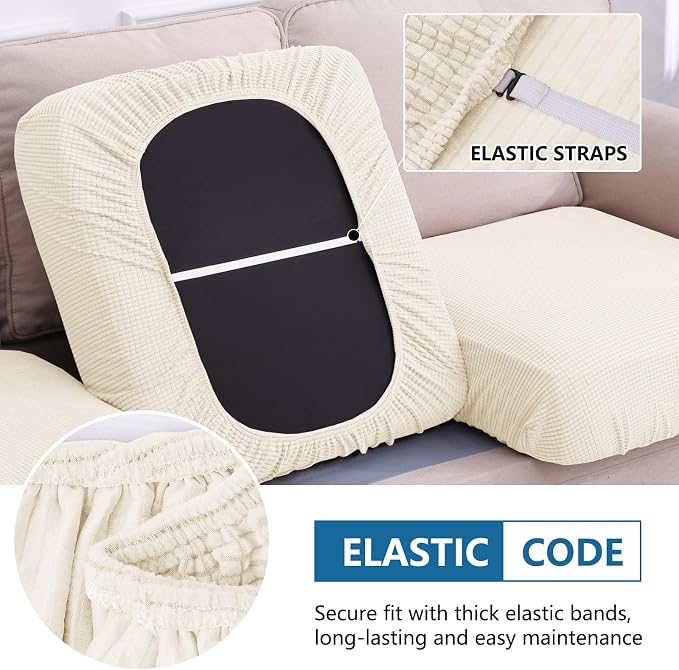 hyha Waterproof Couch Cushion Covers, Sectional Sofa Cushion Slipcovers L Shape - Image 4