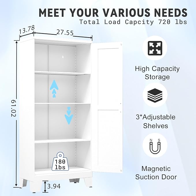 GAIOUS 61.02" Pantry Cabinet, Kitchen Pantry Storage Cabinets - Image 2