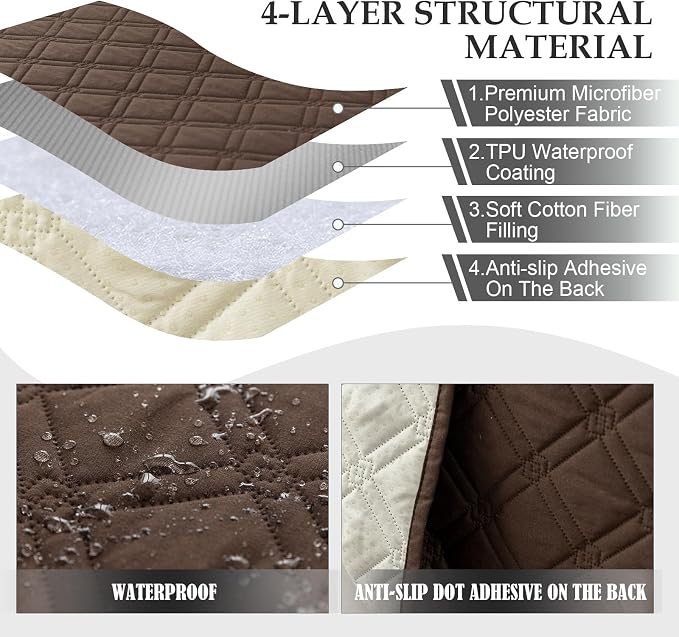Genina Sofa Armrest Cover, Anti-Slip Armchair Slipcovers - Image 4