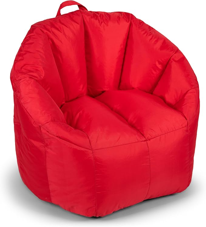 Big Joe Milano Beanbag Chair Red Smartmax - Image 8