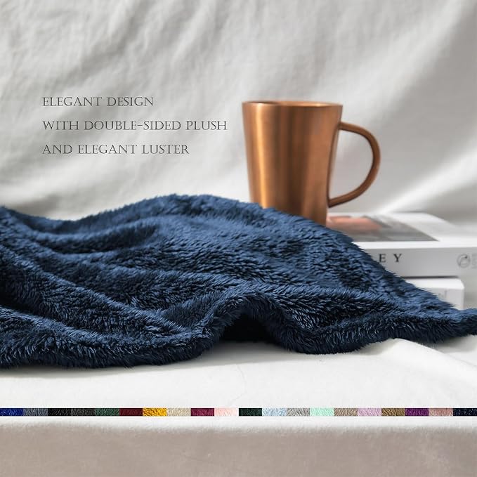 Exclusivo Mezcla Plush Fuzzy Fleece Bed Blanket King Size, Super Soft, Fluffy - Image 7