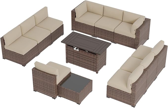 Aoxun Patio Furniture Sets, 12-Piece Outdoor Patio Furniture - Image 9