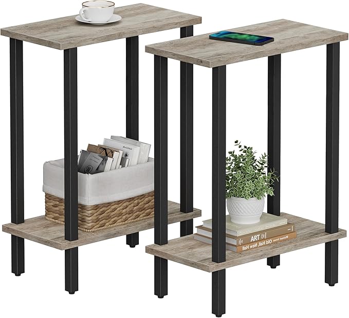 TUTOTAK Small Side Table, Narrow End Table, Skinny Sofa Table, Slim Nightstand by ChoosetutotakFurnitureBuildYourCozyHome