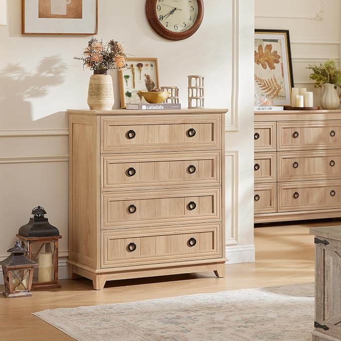 Joaxswe Farmhouse 4 Drawer Dresser - Image 7