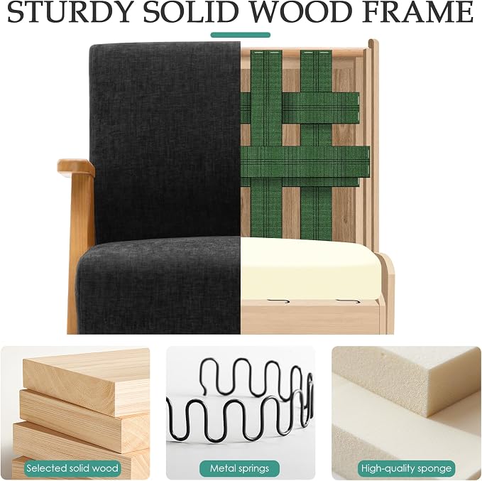 Home Accent Chair Mid Century Modern Accent Chair - Image 4