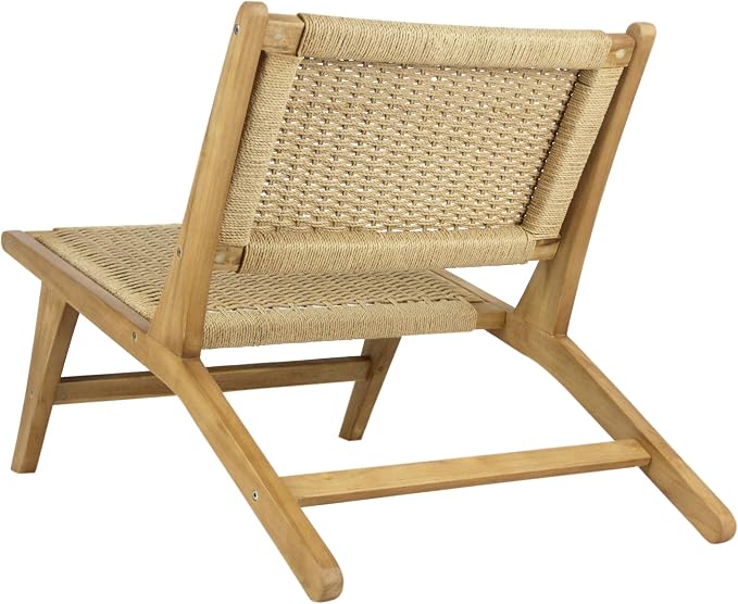 JONATHAN Y Parker 23.6" x 36.2" Solid Teak Wood Woven Yarn Accent Bohemian - Image 9