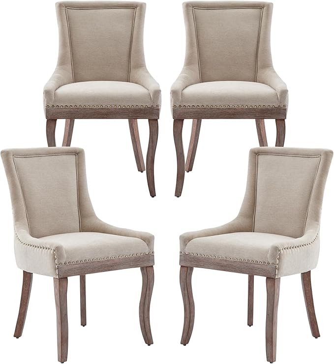 Modern Dining Chairs Set of 4, High Back Dining Chairs Side Chairs by MZDOO