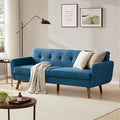 Tbfit 77.2" W Linen Sofa Couch, Mid Century Modern Decor Loveseat Couches by TBfit