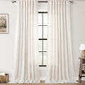 Extra Long 132 inch Curtains Linen Blend by Jolilight